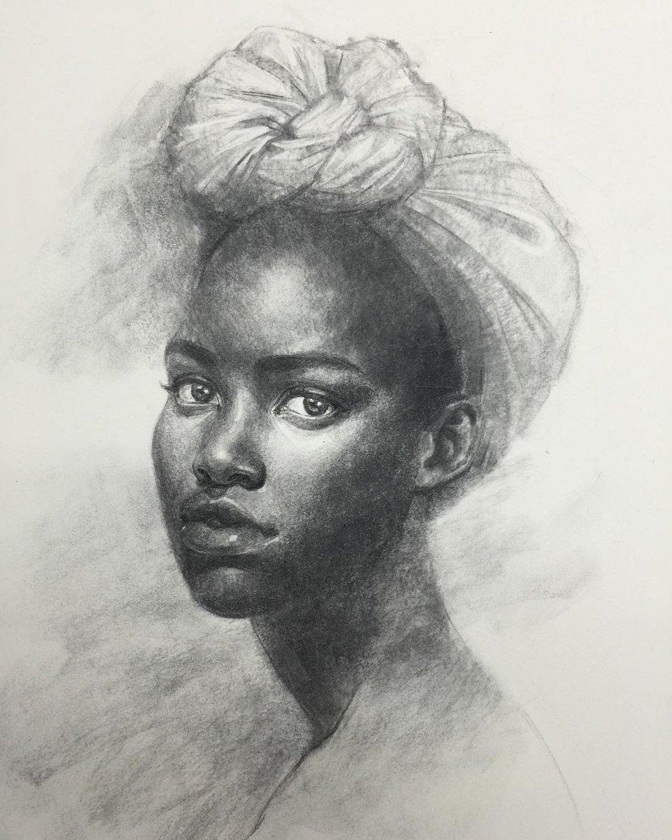 Charcoal Portrait I Drawing by Oberon Bradford | Saatchi Art
