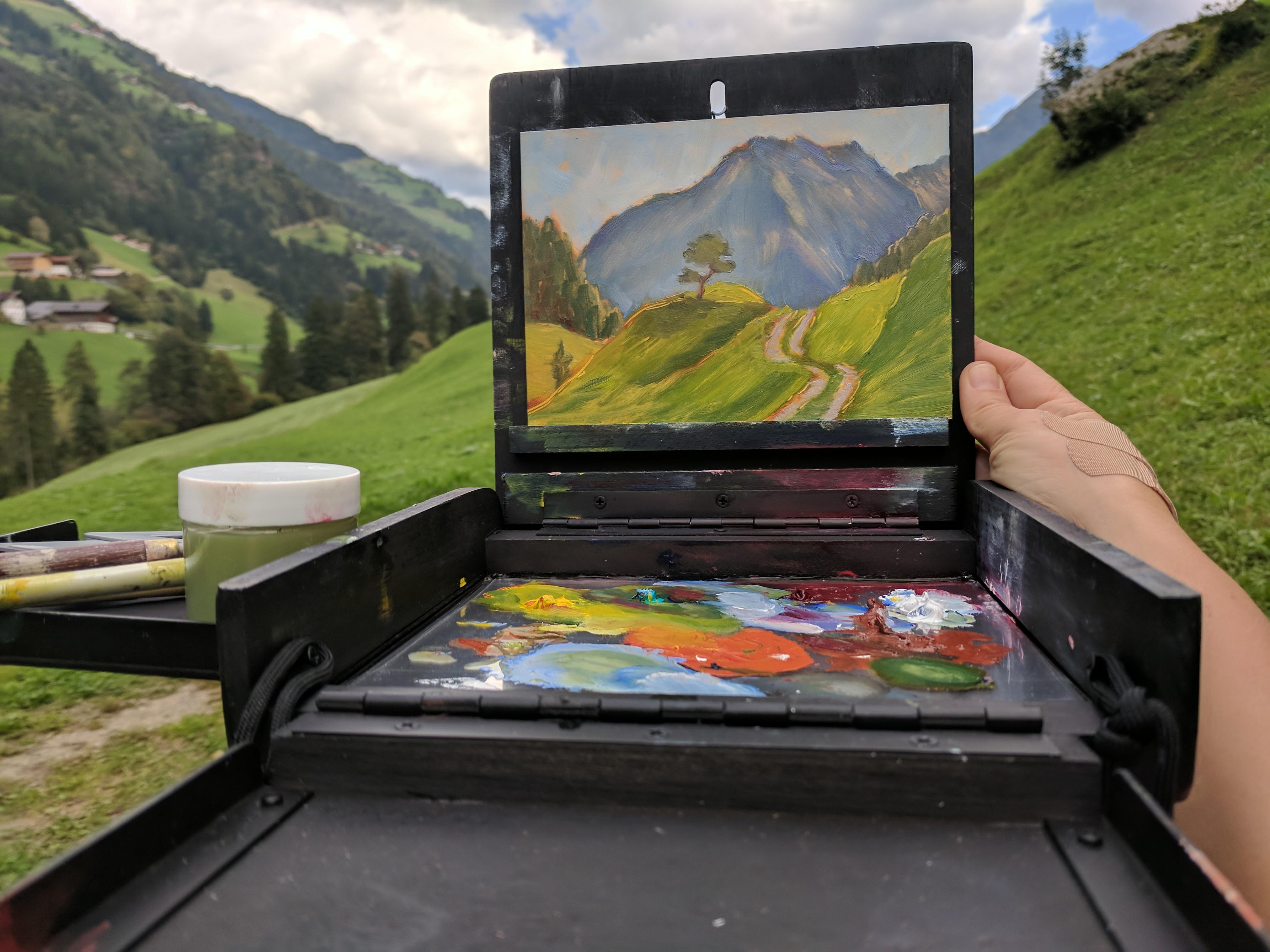 Painting in the Italian Alps