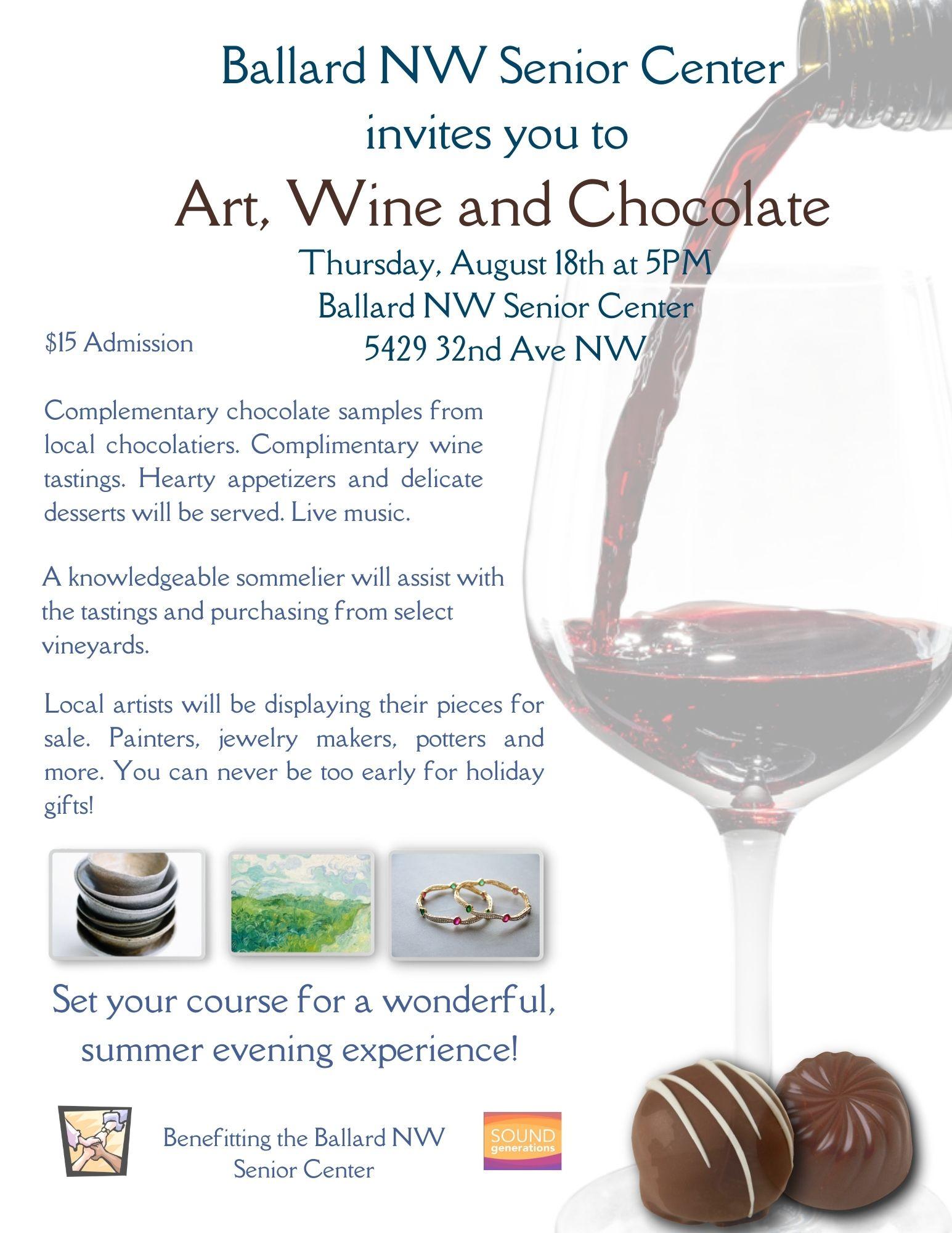 art, wine & chocolate