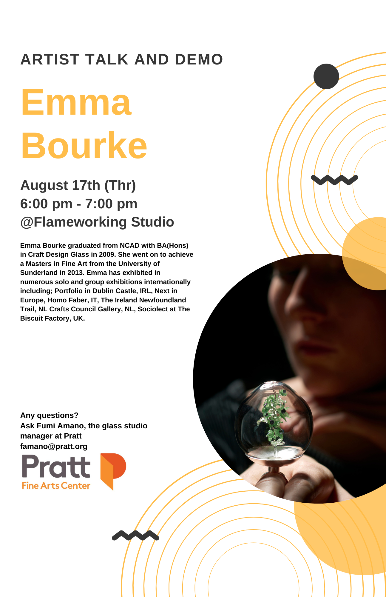 Emma Bourke Artist Talk Flyer