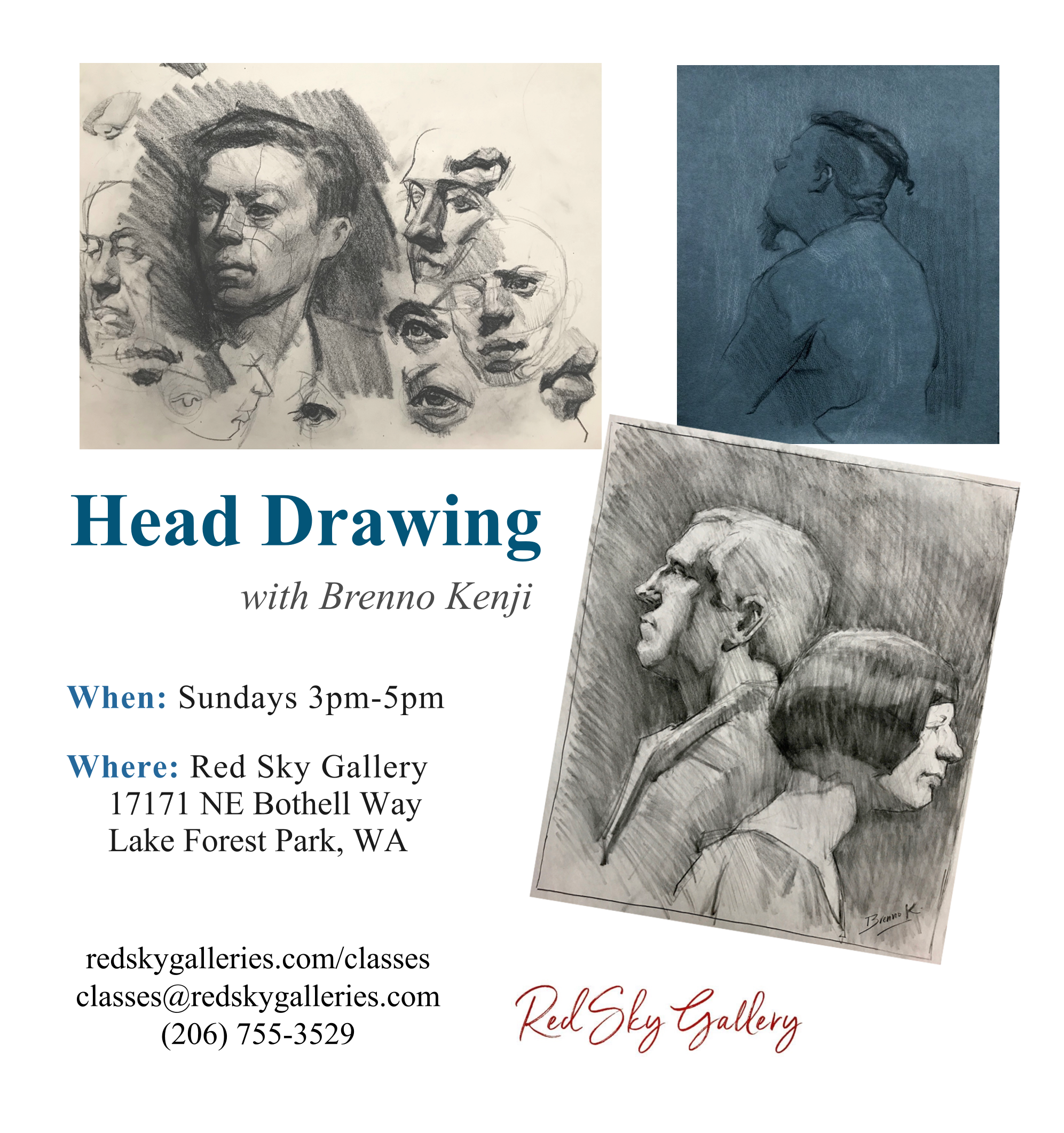 Head Drawing class with Brenno Kenji